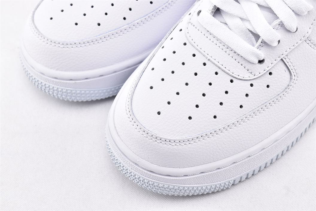 Air force 1 '07 trainers in white and metallic silver best sale