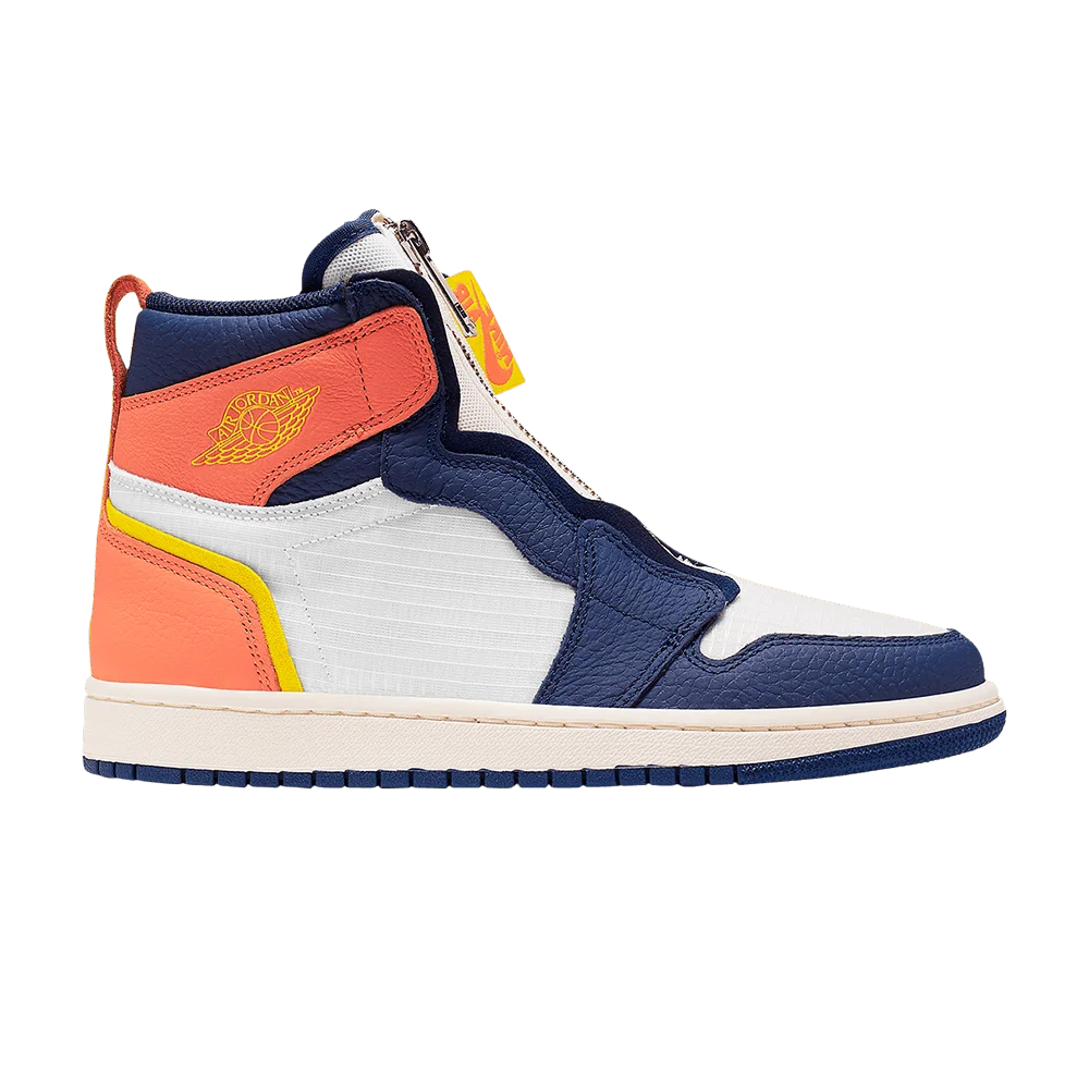 Кроссовки Wmns Air Jordan 1 High Zip 'Blue Void Citron'
