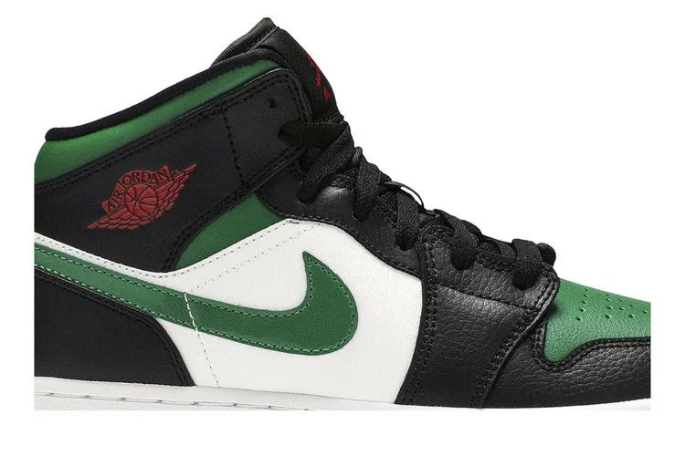 Кроссовки Air Jordan 1 Mid GS 'Black Pine Green'