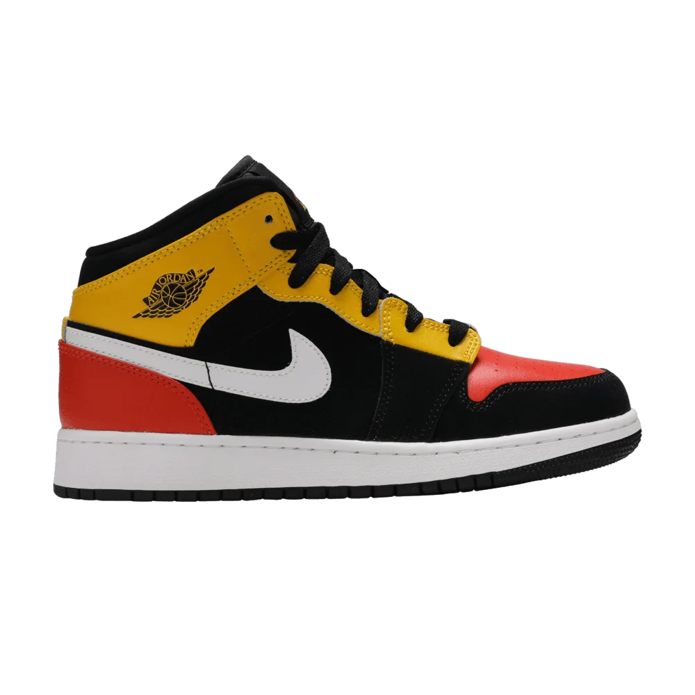 Кроссовки Nike Air Jordan 1 Mid SE GS 'Amarillo Team Orange'