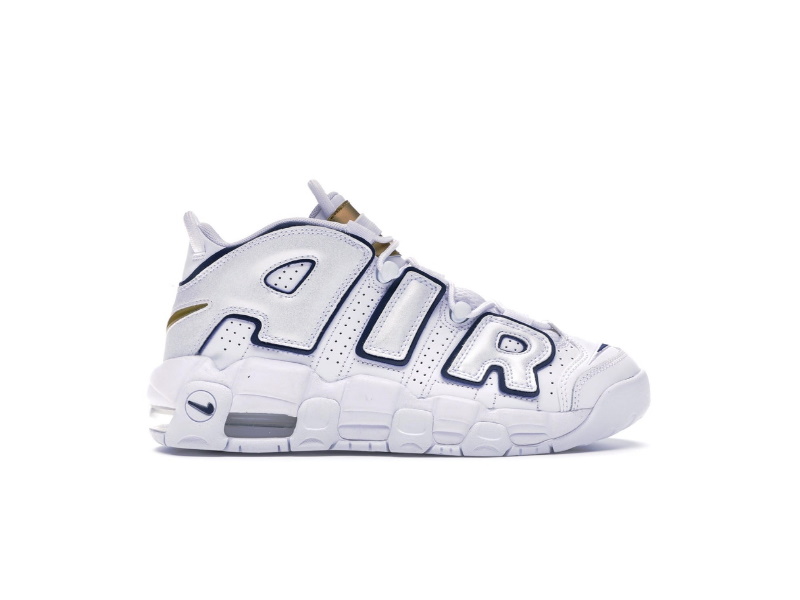 Nike Air More Uptempo White Midnight Navy GS