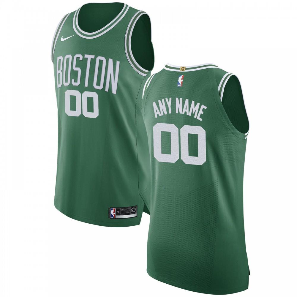 2019 20 Boston Celtics Nike Green Authentic Custom Icon Edition