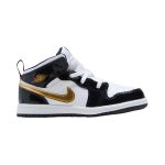 Black/Metallic Gold-White