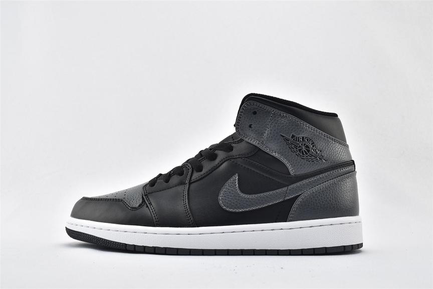 Air Jordan 1 Retro Mid GS Black Dark Grey 554725 041