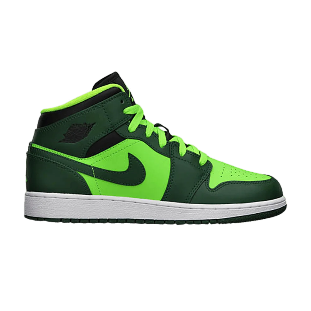 Кроссовки Air Jordan 1 Mid GS 'Gorge Green'