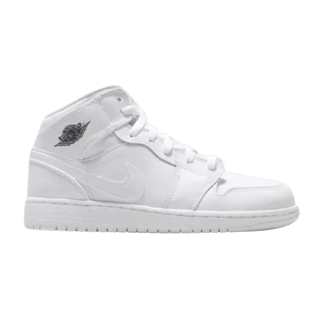 Кроссовки Air Jordan 1 Retro Mid GS 'White Cool Grey'