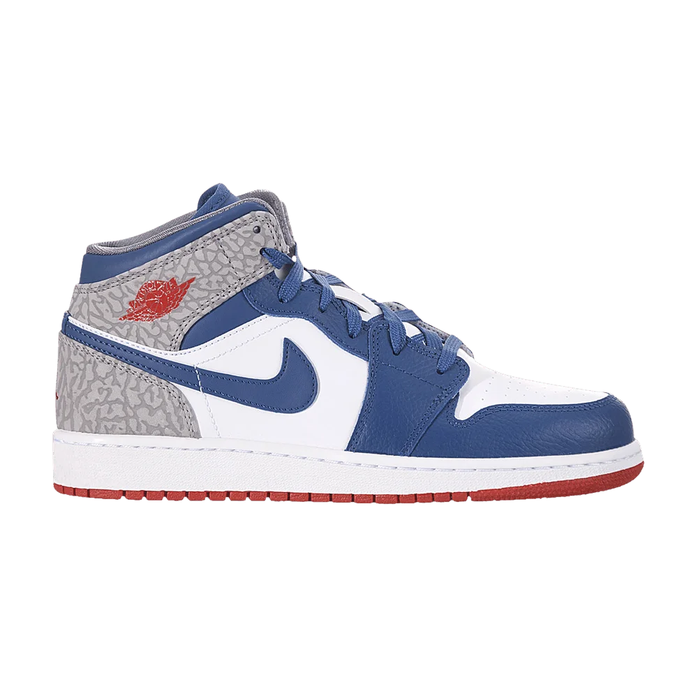 Кроссовки Air Jordan 1 Mid GS 'True Blue'