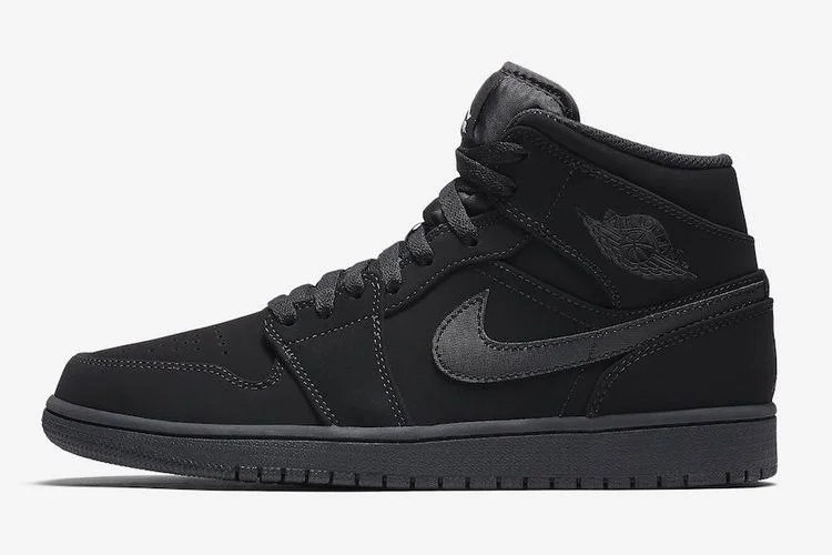 Кроссовки Air Jordan 1 Retro Mid 'Black'