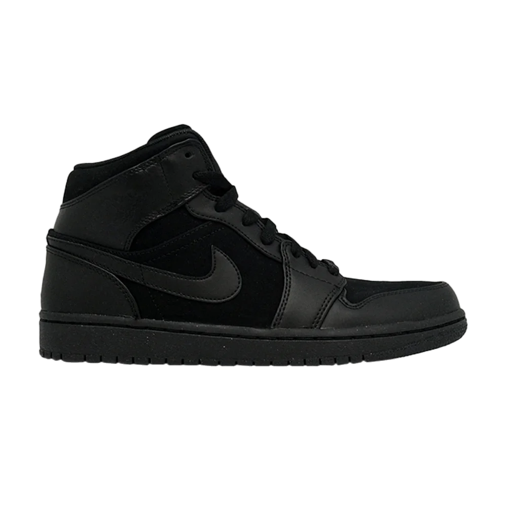 Кроссовки Air Jordan 1 Phat Mid 'Triple Black'