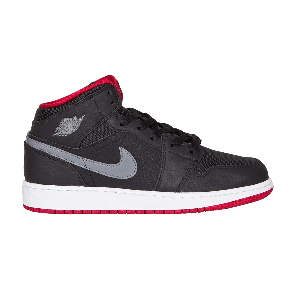 Кроссовки Air Jordan 1 Retro Mid GS 'Black Grey'
