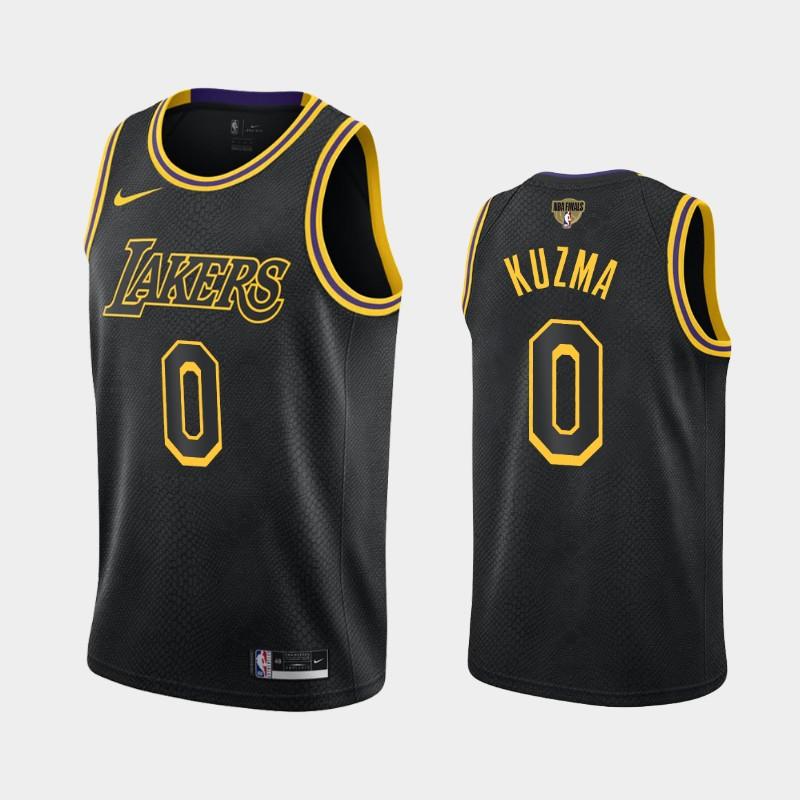 2020 NBA Finals Bound Lakers Kyle Kuzma 0 Black Kobe Tribute City