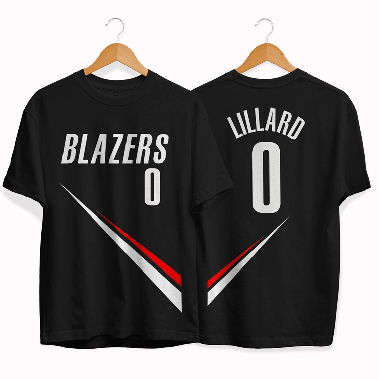 Blazers 0 Damian Lillard tee by slamdunk