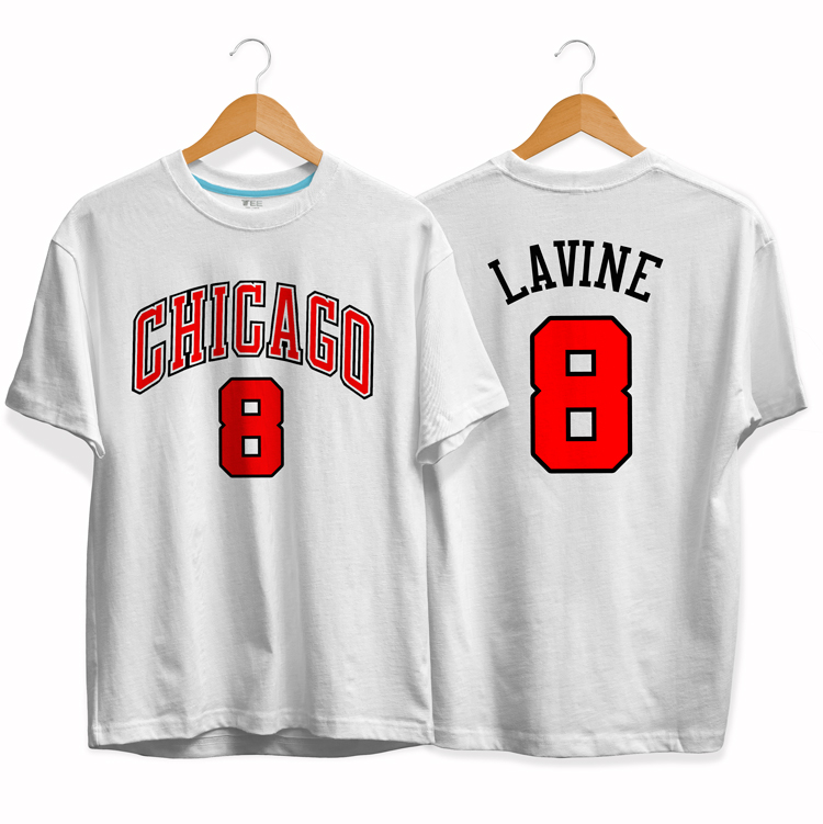 Chicago Bulls 8 Zach LaVine tee by slamdunk 1