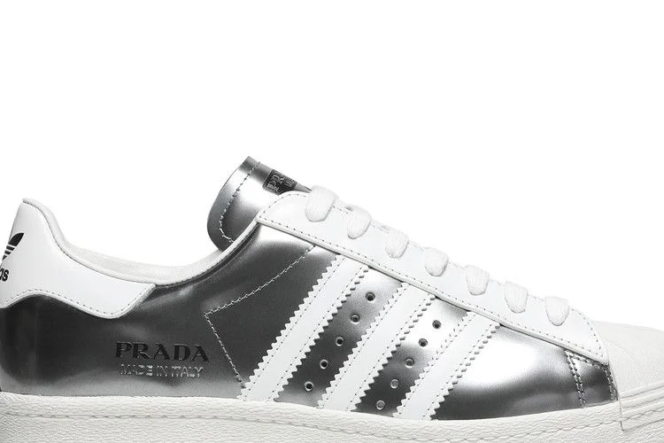 Кроссовки Prada x adidas Superstar 'Silver Metallic'