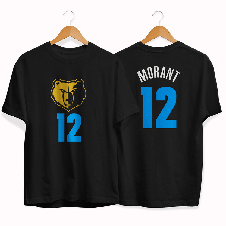 Memphis Grizzlies 12 Ja Morant black tee by slamdunk
