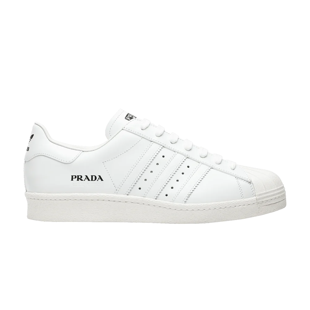 Кроссовки Prada x Superstar 'Core White' Adidas Release