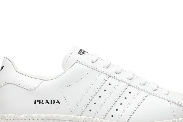 Кроссовки Prada x Superstar 'Core White' Adidas Release