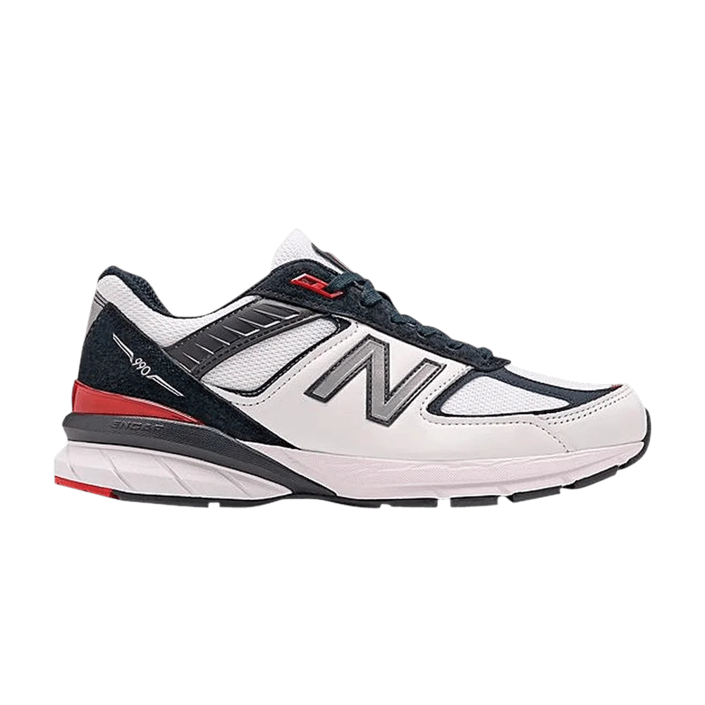 Кроссовки New Balance 990v5 Made in USA 'White Carbon Red'