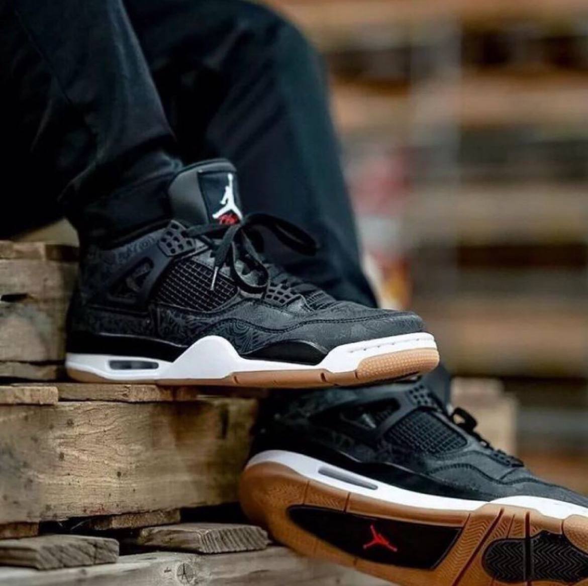 Air Jordan 4 Retro Laser Black Gum CI1184 001