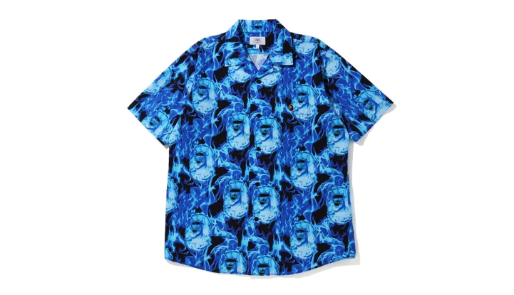 bape-flame-open-collar-shirt-blue