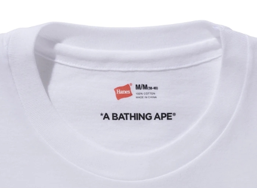Футболки BAPE X Hanes3P T-Shirts White