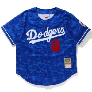BAPE x Mitchell Ness Dodgers Jersey Blue