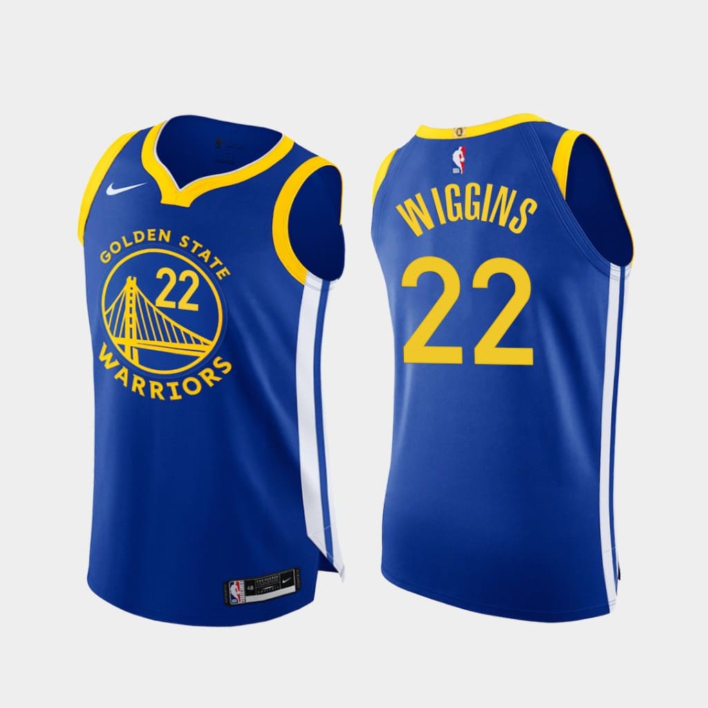andrew wiggins warriors 2020 21 royal authentic icon edition jersey