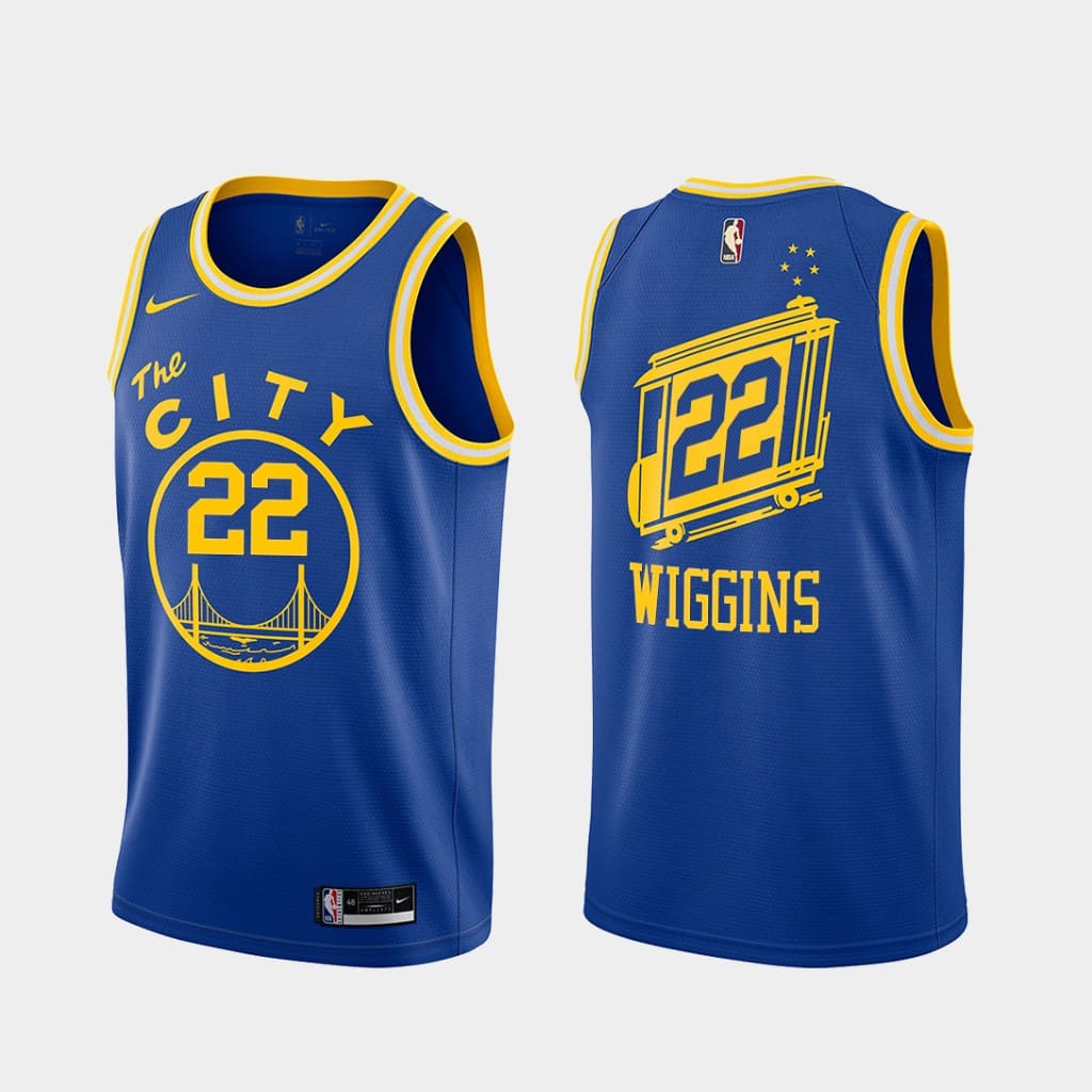 andrew wiggins warriors 2020 21 royal classic edition jersey
