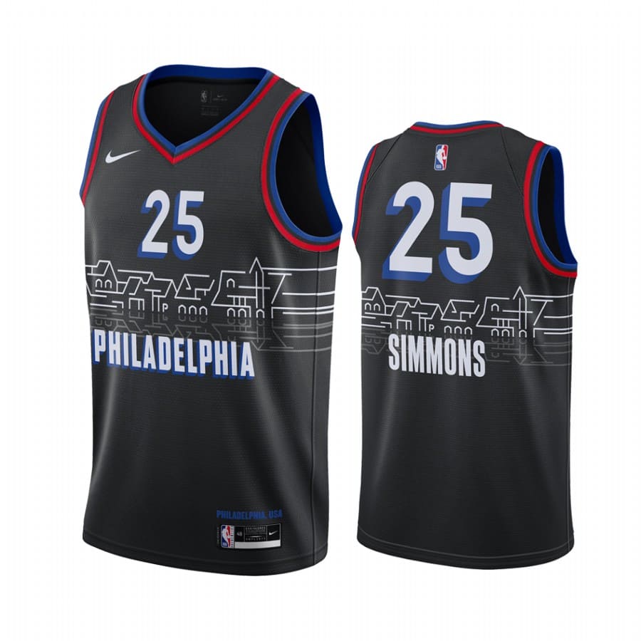 ben simmons 76ers black city edition boathouse row jersey