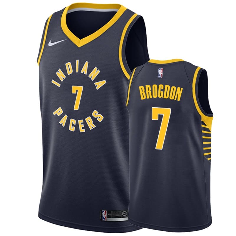 mens pacers malcolm brogdon navy icon jersey