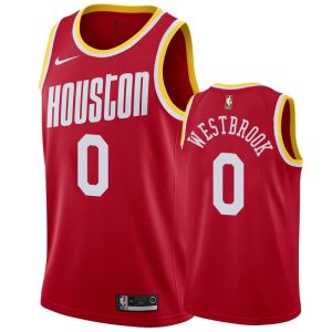 mens rockets russell westbrook red hardwood classics jersey