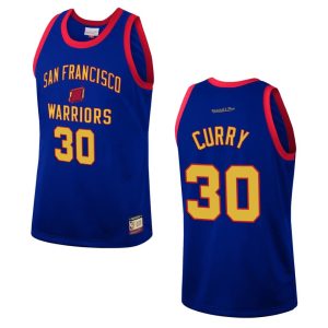 mens san francisco warriors stephen curry team heritage jersey royal