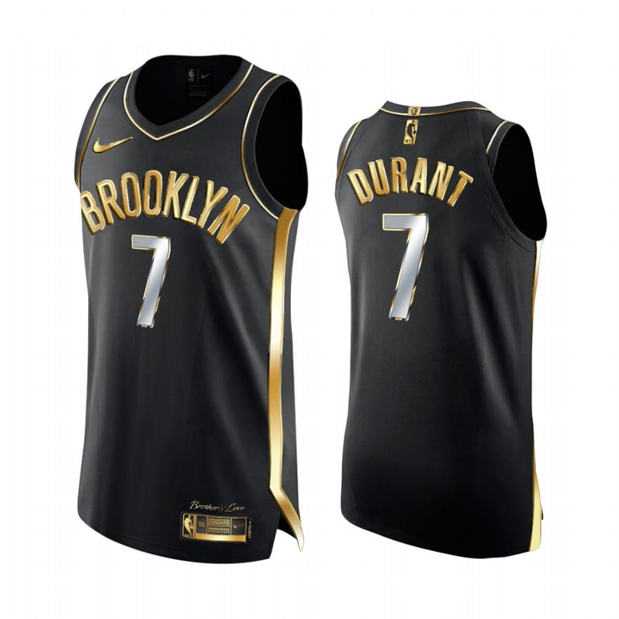 nets kevin durant black golden edition 2020 21 jersey