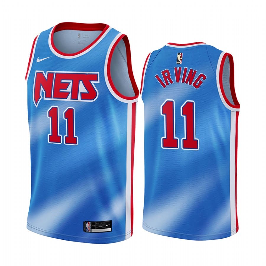 nets kyrie irving blue classic edition tie dye jersey