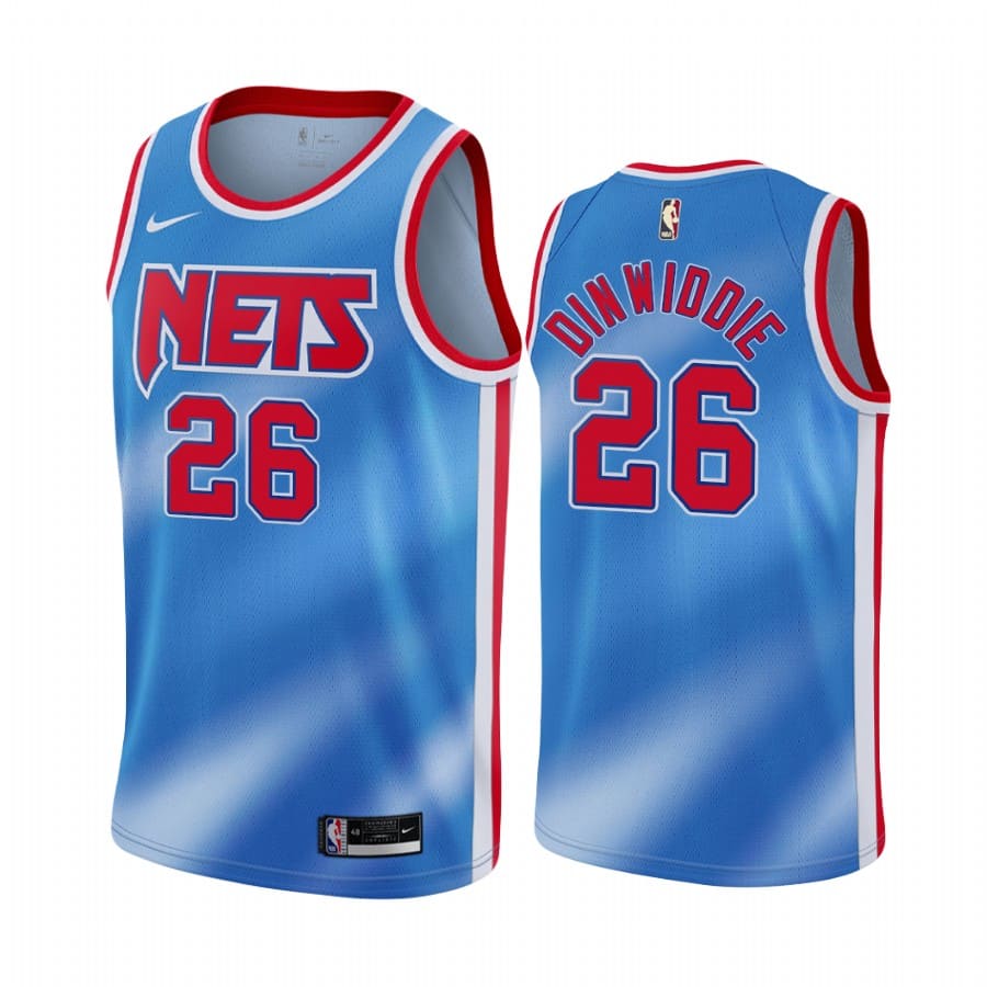 nets spencer dinwiddie blue classic edition new uniform jersey