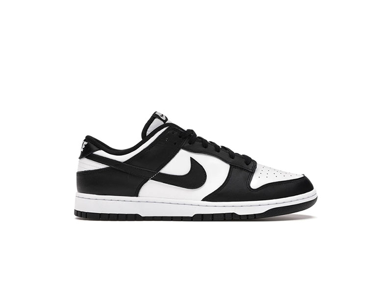 dunk low white and black