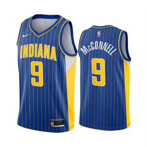 pacers t.j. mcconnell blue city edition new uniform jersey
