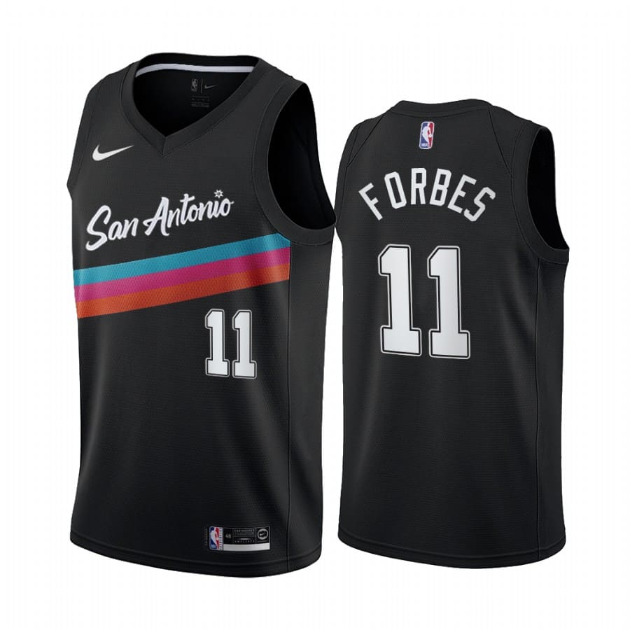 spurs bryn forbes black city edition fiesta colors jersey 1
