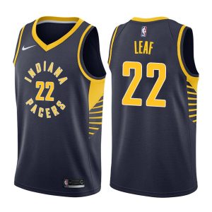 t.j. leaf navy pacers 2017 18 icon jersey