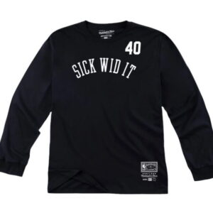 Mitchell Ness x E 40 x Golden State Warriors Long Sleeve T Shirt Black