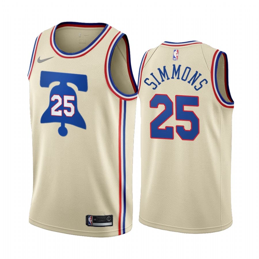 ben simmons 76ers 2020 21 earned edition cream jersey 1
