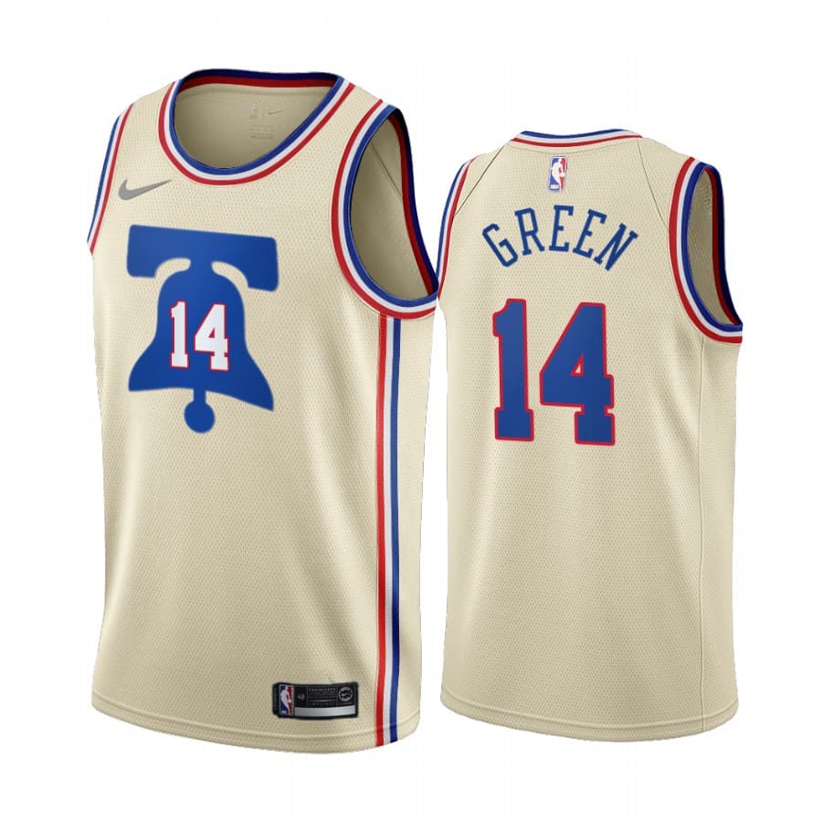 danny green 76ers 2020 21 earned edition cream jersey