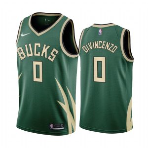 donte divincenzo bucks 2020 21 earned edition green jersey