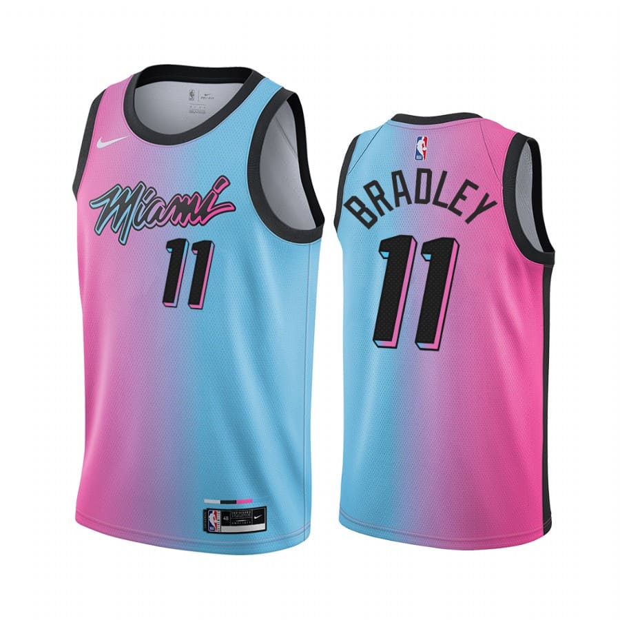 heat avery bradley blue pink rainbow city 2020 trade jersey 1