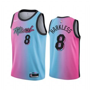 heat maurice harkless blue pink rainbow city 2020 trade jersey 1