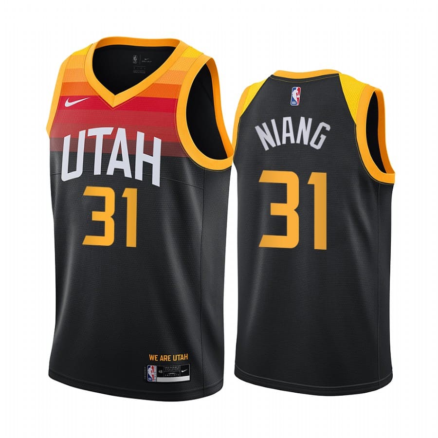 jazz georges niang black city new uniform jersey 1