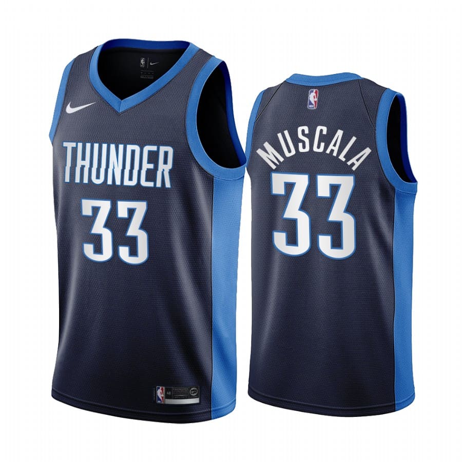 mike muscala thunder 2020 21 earned edition navy jersey