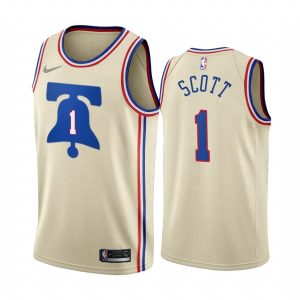 mike scott 76ers 2020 21 earned edition cream jersey