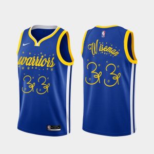 warriors james wiseman royal 2020 christmas night festive special edition jersey