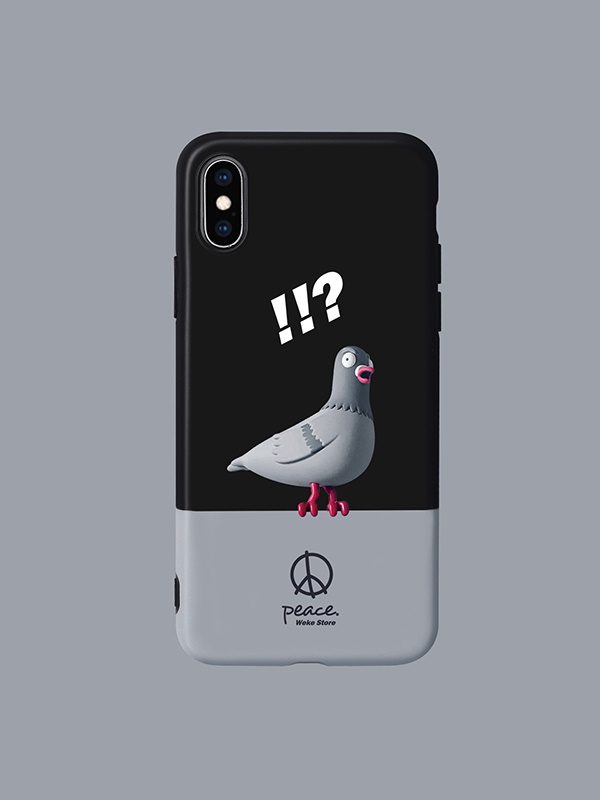 STAPLE PIGEON Black iPhone Case 1